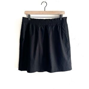 J. Crew Factory Linen-Cotton Blend City Skirt in Black Size 10